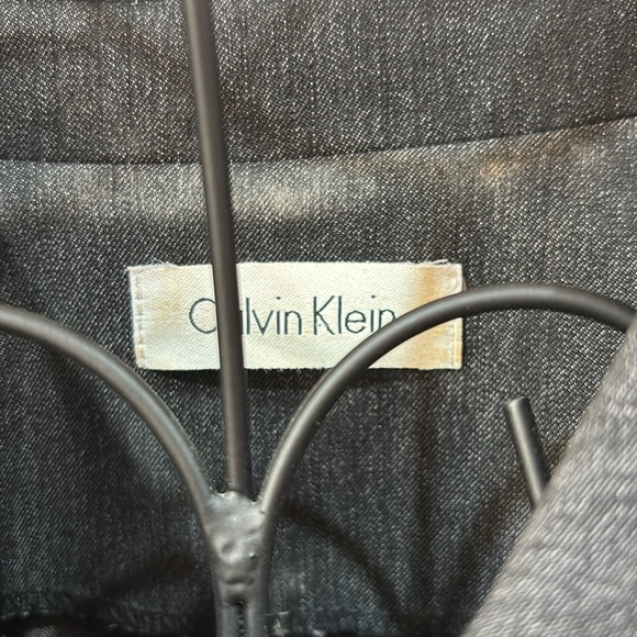 Calvin Klein Black Midi Dress Snap Buttons with Belt DENIM - Picture 7 of 10